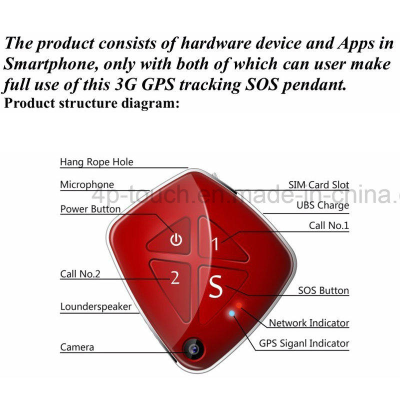 2017 3G Network Elderly GPS Tracker with Camera (V42)