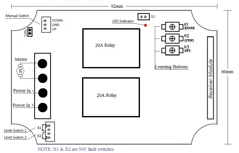 DC10.5-40V Remote Controller for Motor Turning Kl-Clkz02g