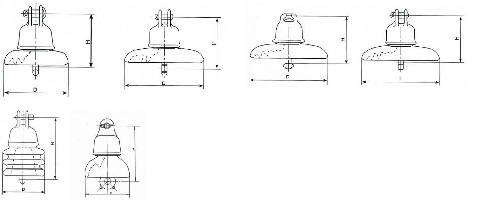Disc Type Suspending Ceramic Insulator for High Voltage