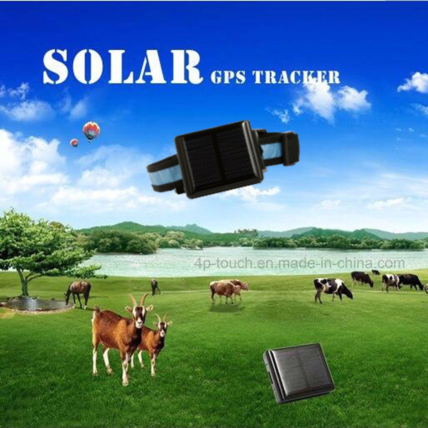 Animal GPS Tracker with Solar Power Charging (V26)