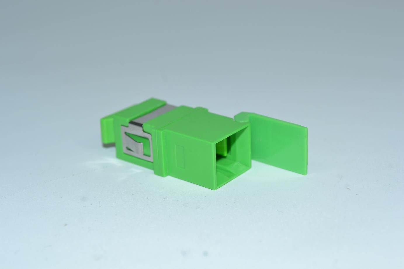 Fiber Optic LC Adapter, Shutter LC Duplex Adapter, Sm Blue