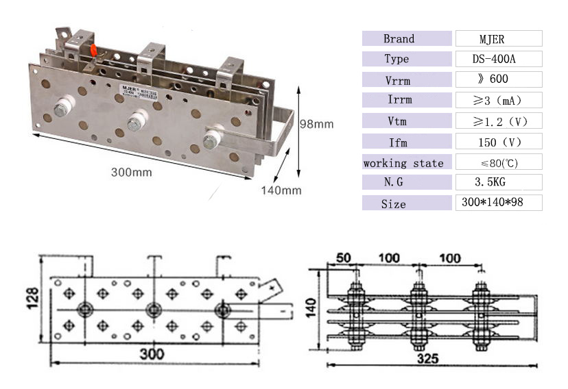 Rectifier Diode Three Phase Welding Bridge Rectifier Ds400A Diode Module