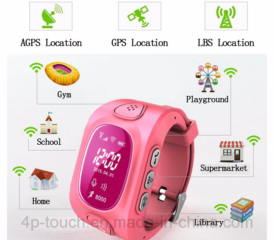 Multiple Languange Smart Kids GPS Tracker Watch (H3)