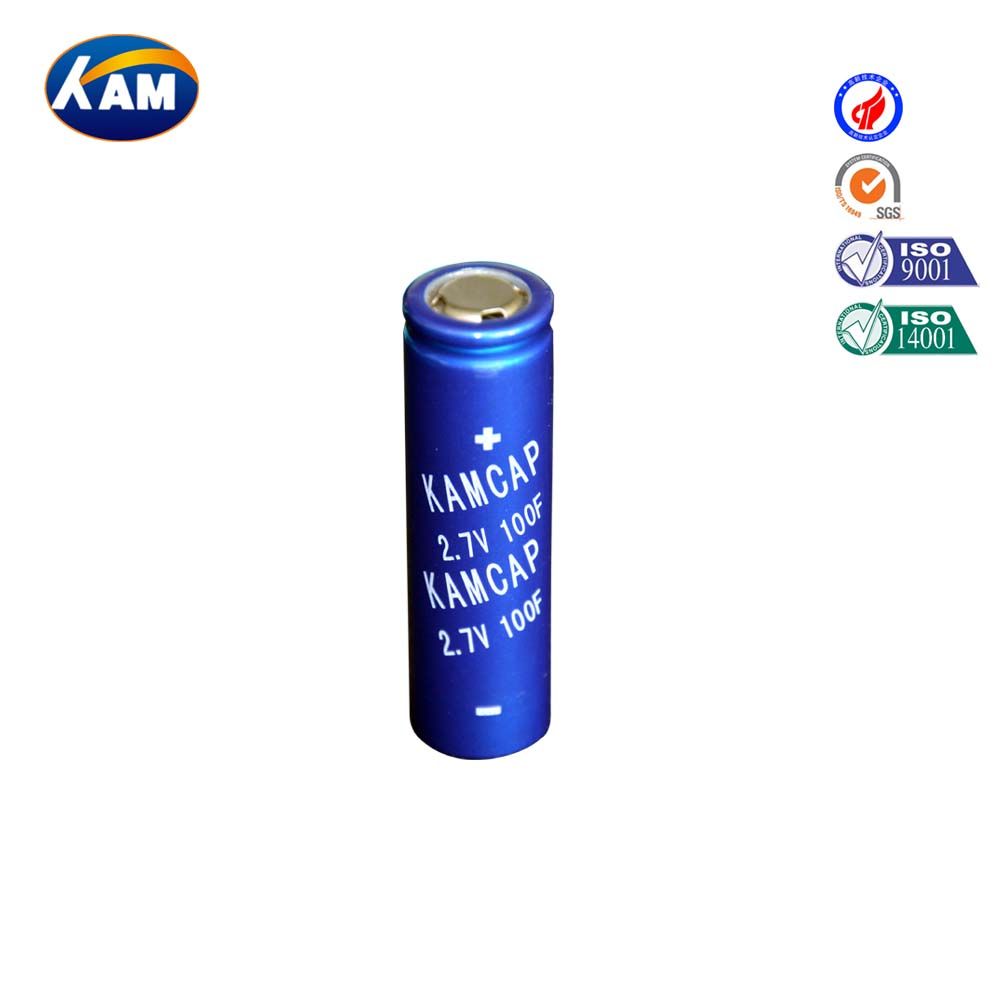 Super Capacitor 2.7V 100f 18650 Winding Series Kamcap Farad Capacitor High Quality with RAM Car Recorder Intelligent Instrumentation UPS Toy Vacuum Switch Sue