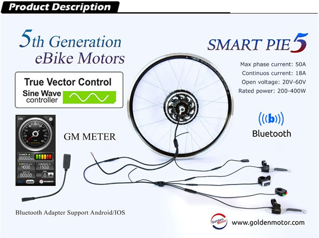 Smart Pie 5 250W-500W Electric Bicycle Motor with Bluetooth