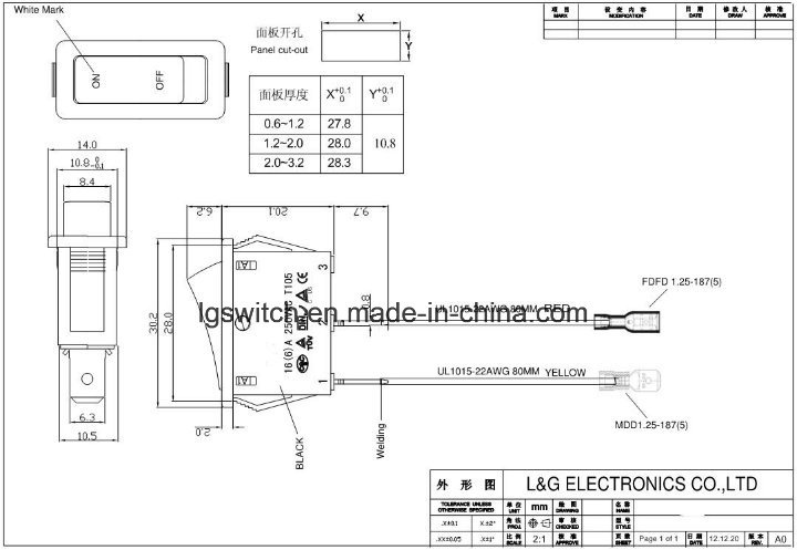 Power on-off 2 Position Spst Dpst Light Boat Button Micro Toggle Rocker Switch 16A250VAC T125