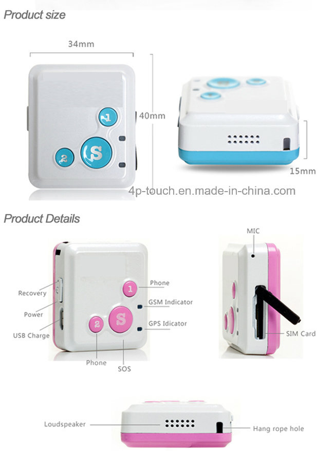 2g GSM Personal Mini GPS Tracker Pendant Kit (V16)