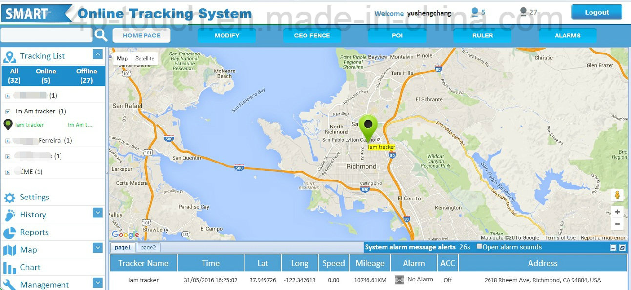 Hot Selling Mini GPS Tracker with IP66 Waterproof & Sos (EV07)