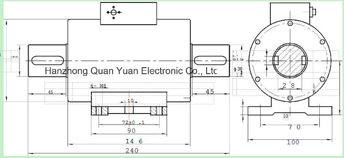 Double Range Rotary Torque Speed Sensor (500N. m) with Indicator and Couplings