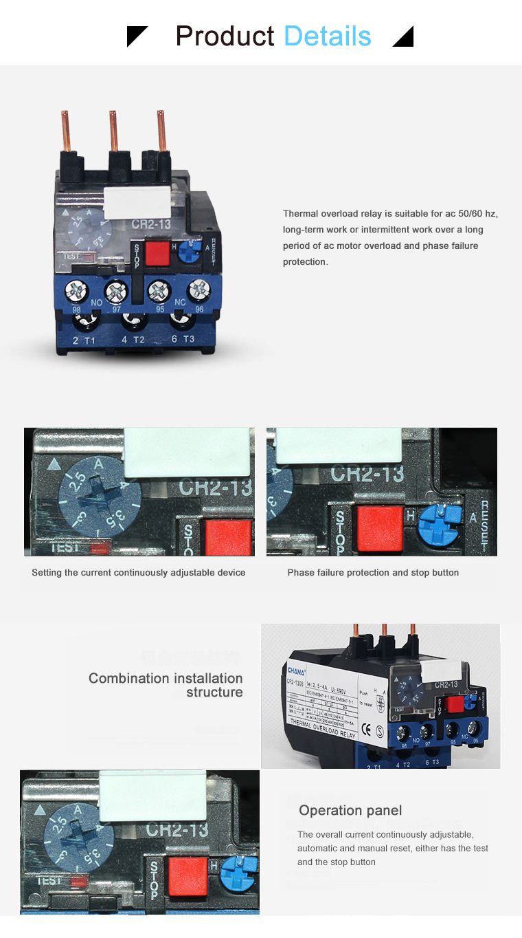 Power Relay Wide Amper Thermal Overload Relay