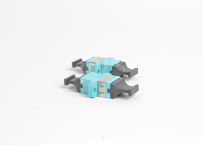 Fiber Optic LC Adapter, Shutter LC Duplex Adapter, Sm Blue