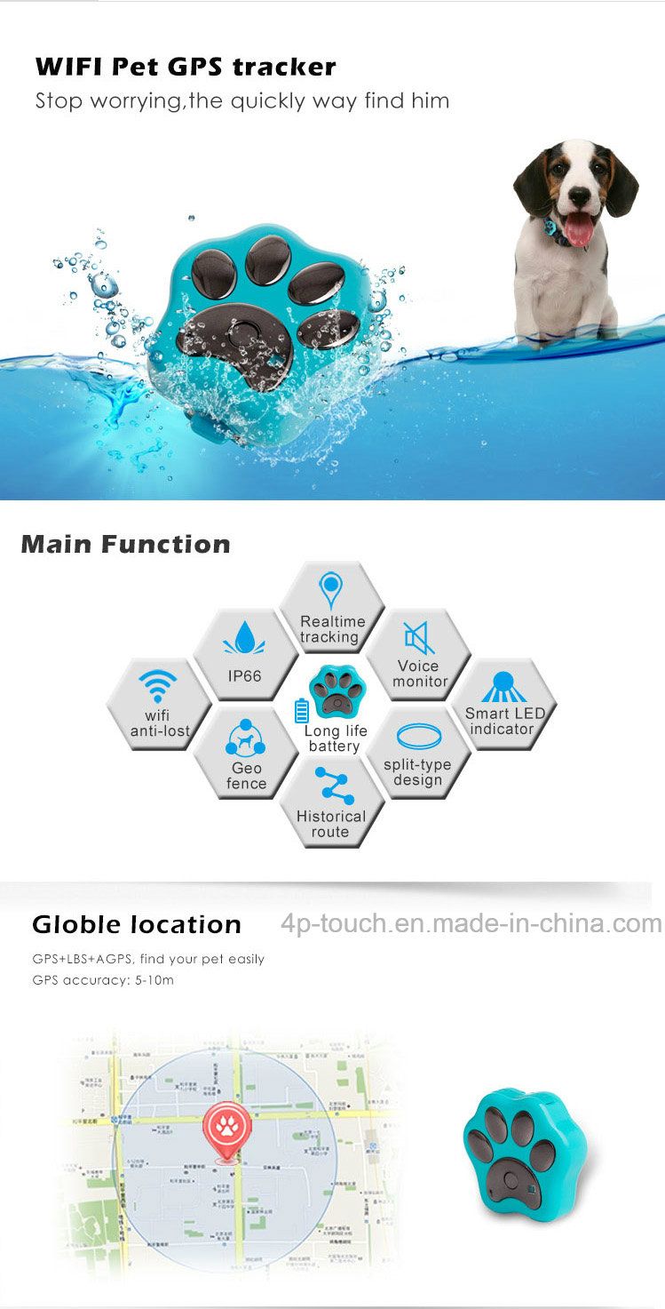 Most Popular Waterproof GPS Tracker for Pet (V30)