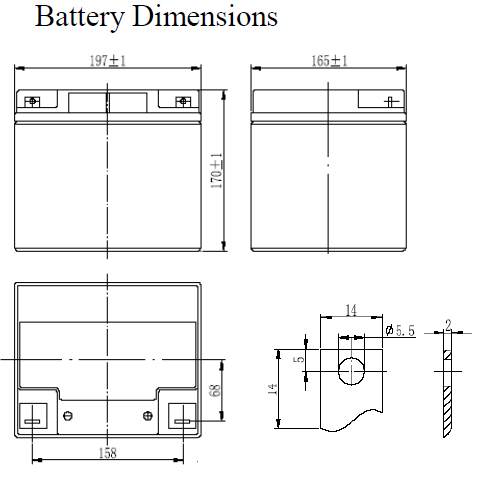 12V45ah AGM Lead Acid Battery for UPS