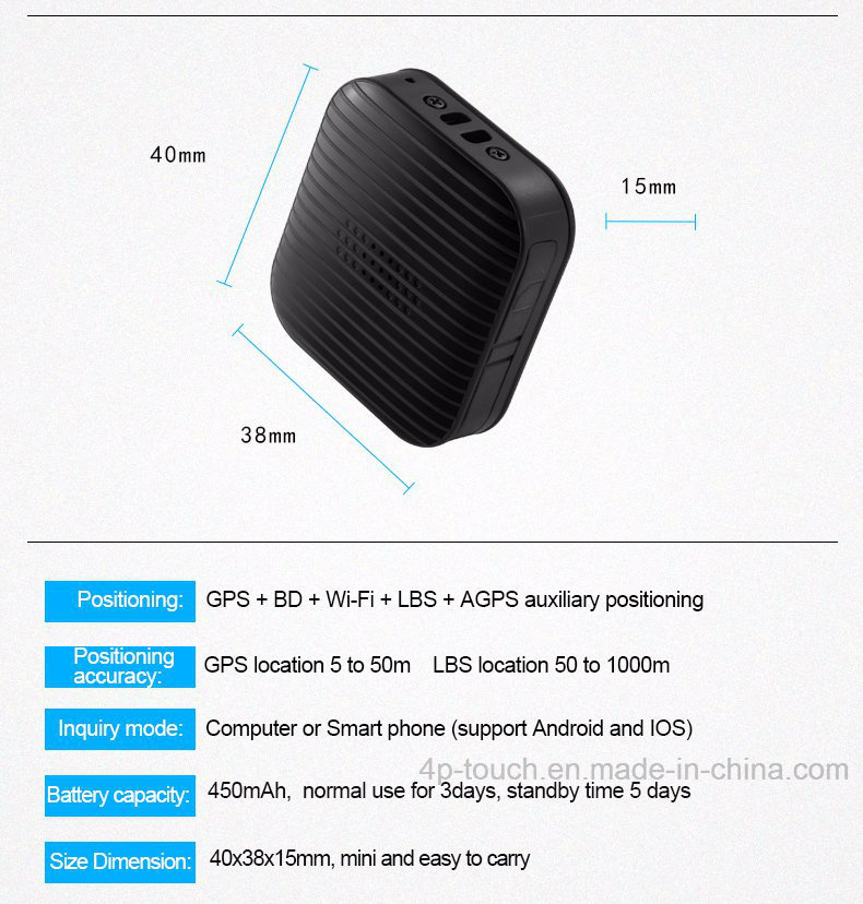 New Hot Selling Personal GPS Tracker with Real-Time Positioning (A18)