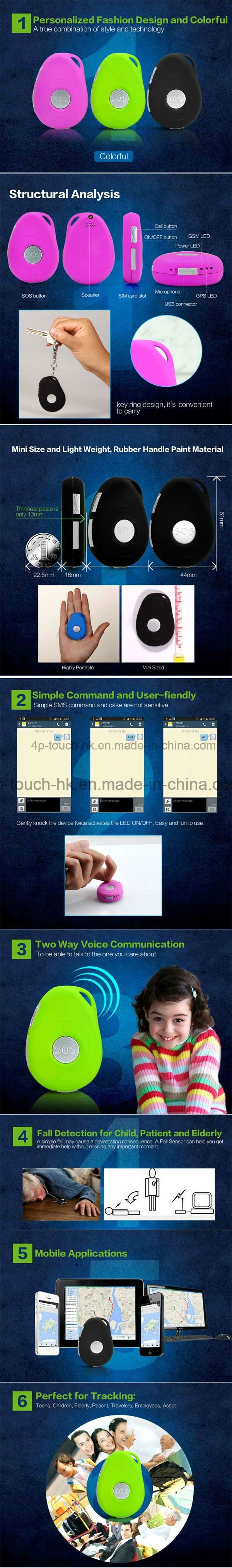 Portable Elderly GPS Tracker with Fall Down Alert Function (EV07)