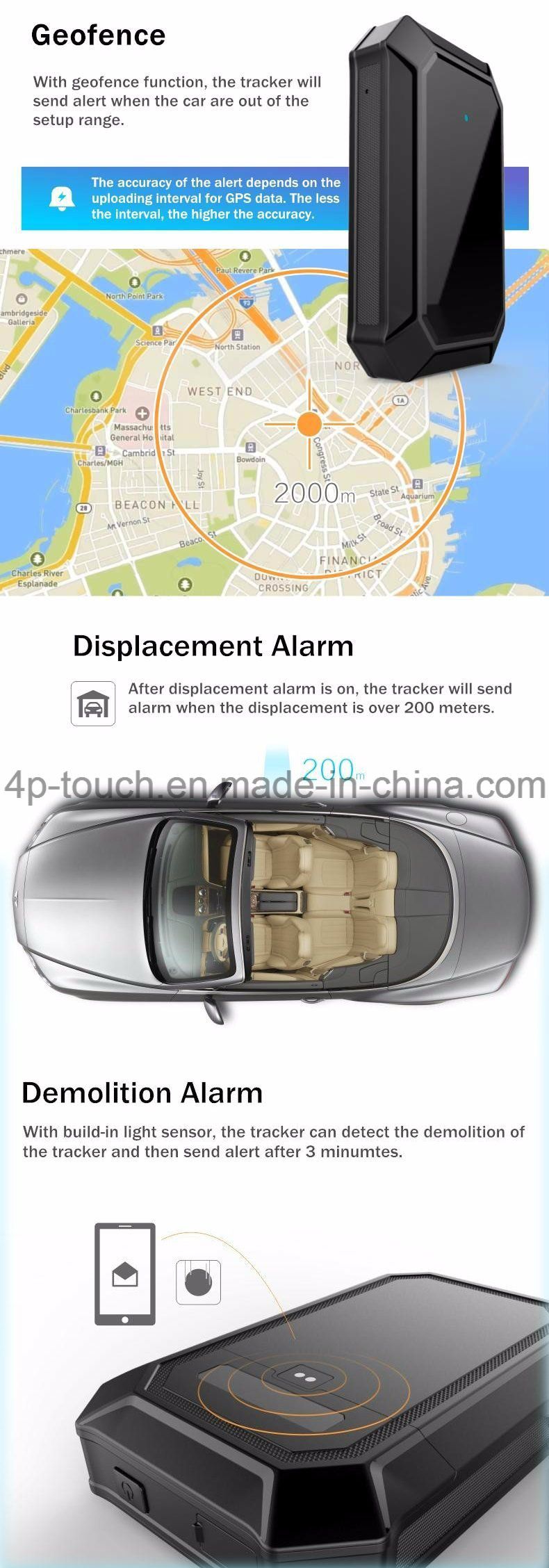 Vehicle GPS Tracker with GPS+Lbs Dual Mode Location (A10)
