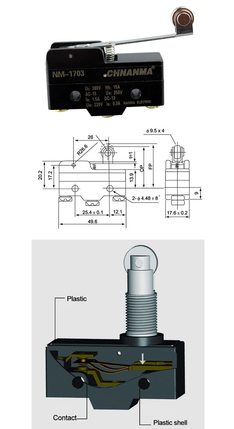 Highly with Screw Terminals and Roller Limit Switch