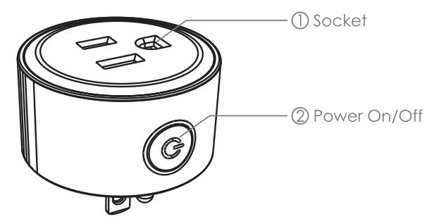 WiFi Smart Home Mini Power on/off Plug Works with Alexa