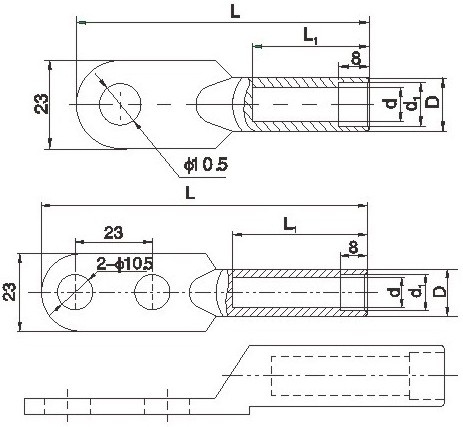 Dt-D & Dt2-D Type Copper Ground Wire Terminals
