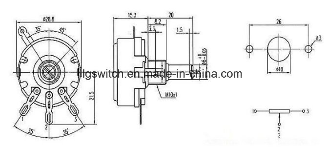 Rotary 24mm Carbon Potentiometer