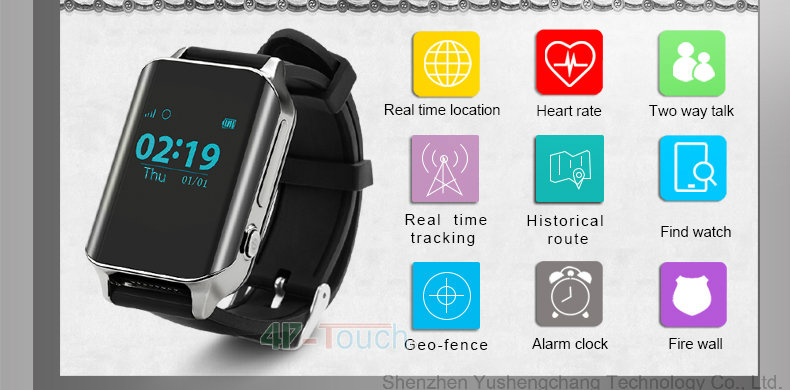 Multi Modes GPS Tracker Watch with Real Time Positioning and Heart Rate (Y16)