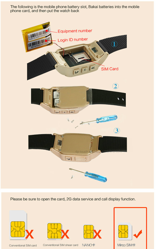 Newest Adult GPS Tracker Watch with Phone APP (T59)