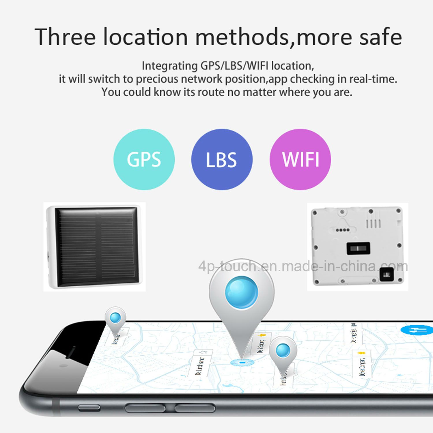 Animal GPS Tracker with Solar Power Charging (V26)