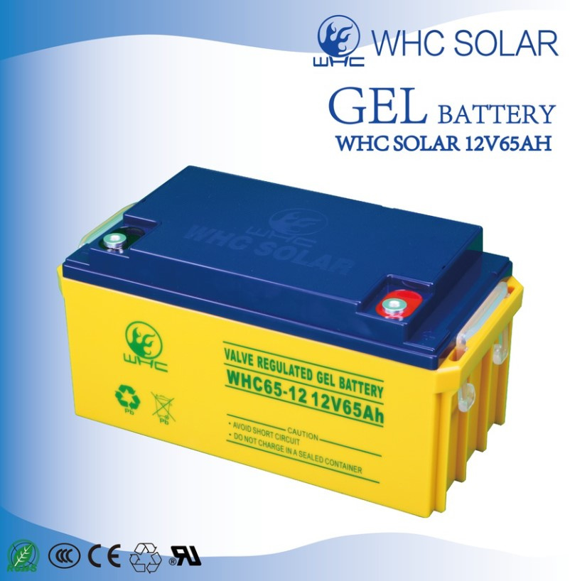 Whc 12V65ah Deep Cycle Gel Solar UPS Battery